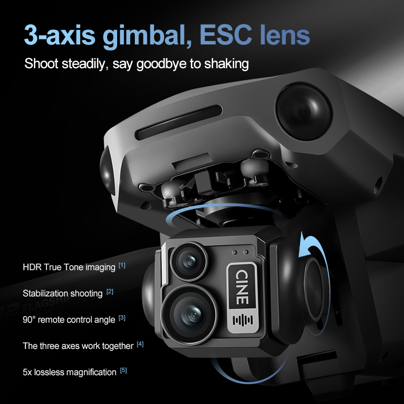 Drone Gps Mount - 8K 3 Axis Gimbal Brushless 7.2in