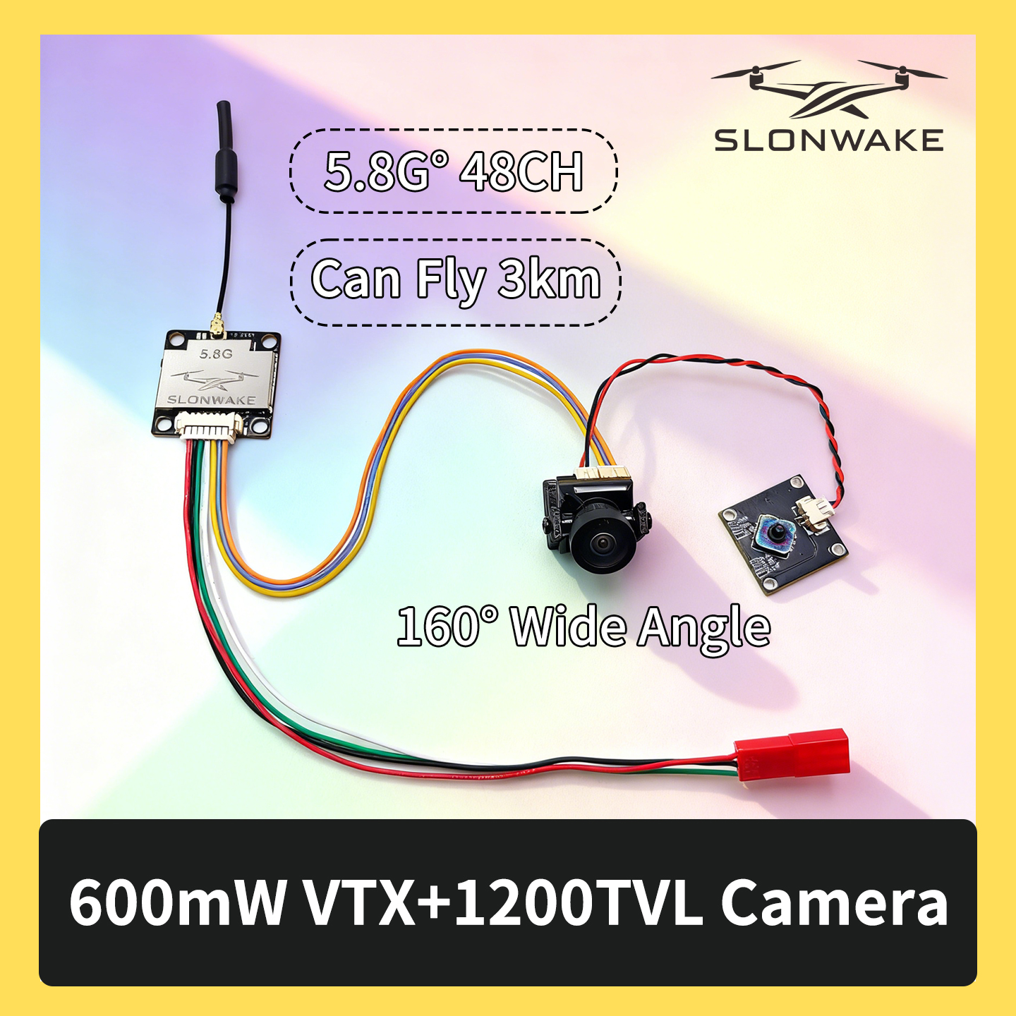 SLONWAKE 5.8G 600mW 7-24V FPV  - огляд і ціна Drone Receiver