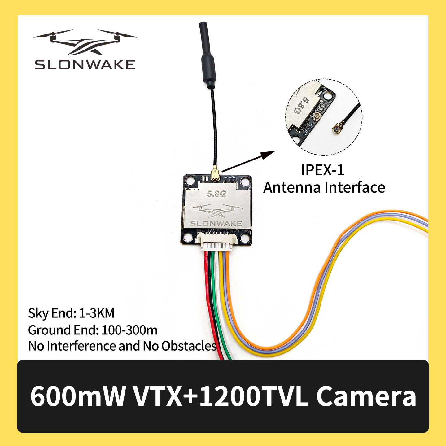 SLONWAKE 5.8G 600mW 7-24V FPV  - огляд і ціна Drone Receiver