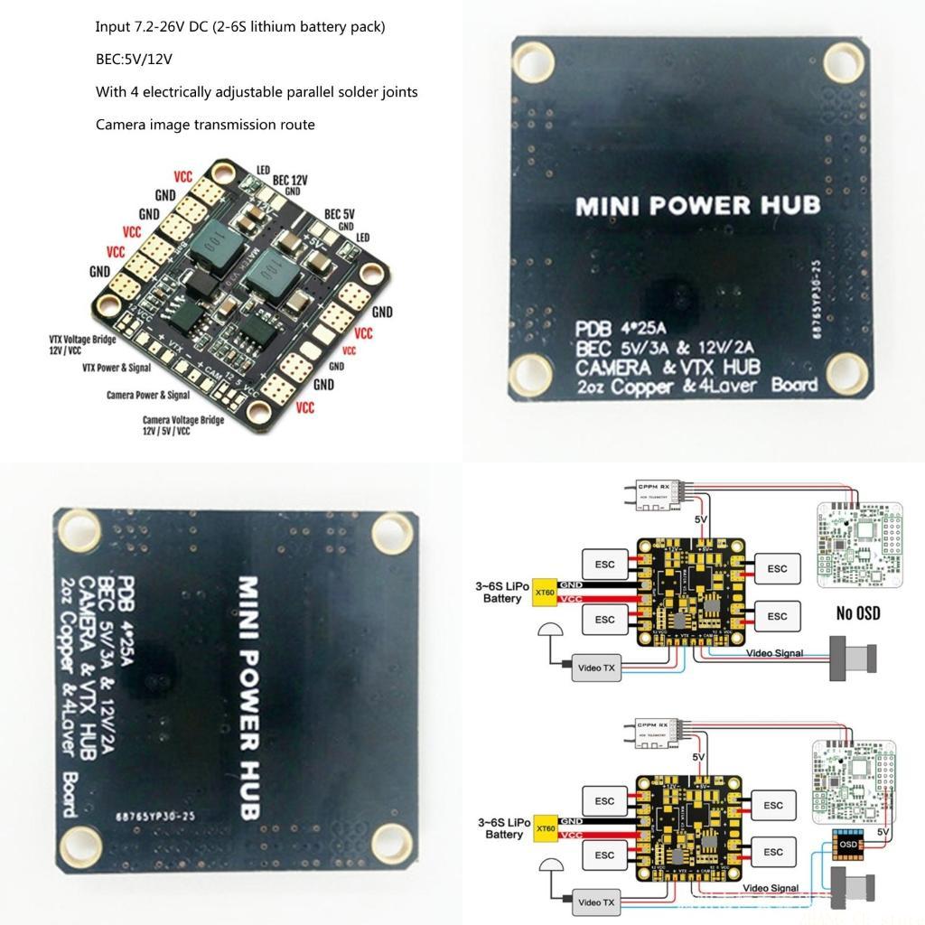 M5TD Matek Mini Power Hub Powe - огляд і ціна Drone Power Distribution Board