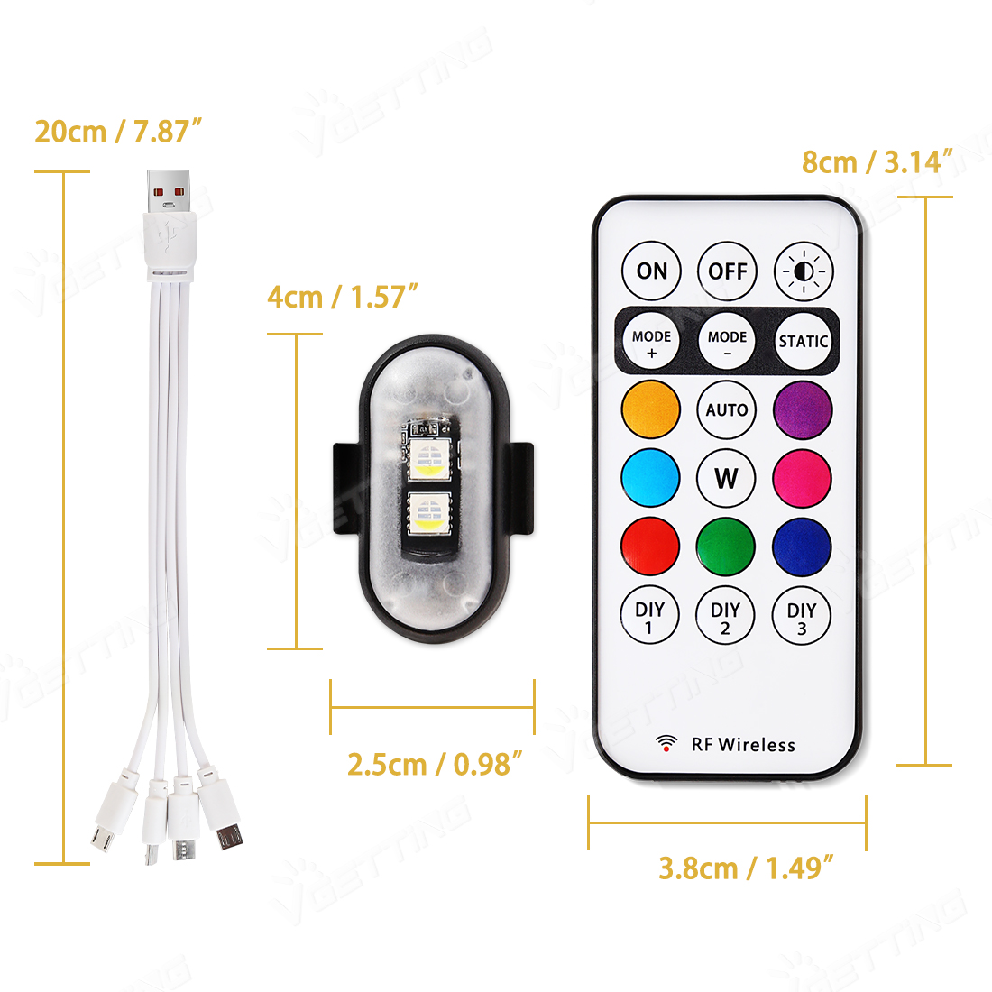 4Pcs Mini Drone Strobe Light 8 - огляд і ціна Drone Led Light