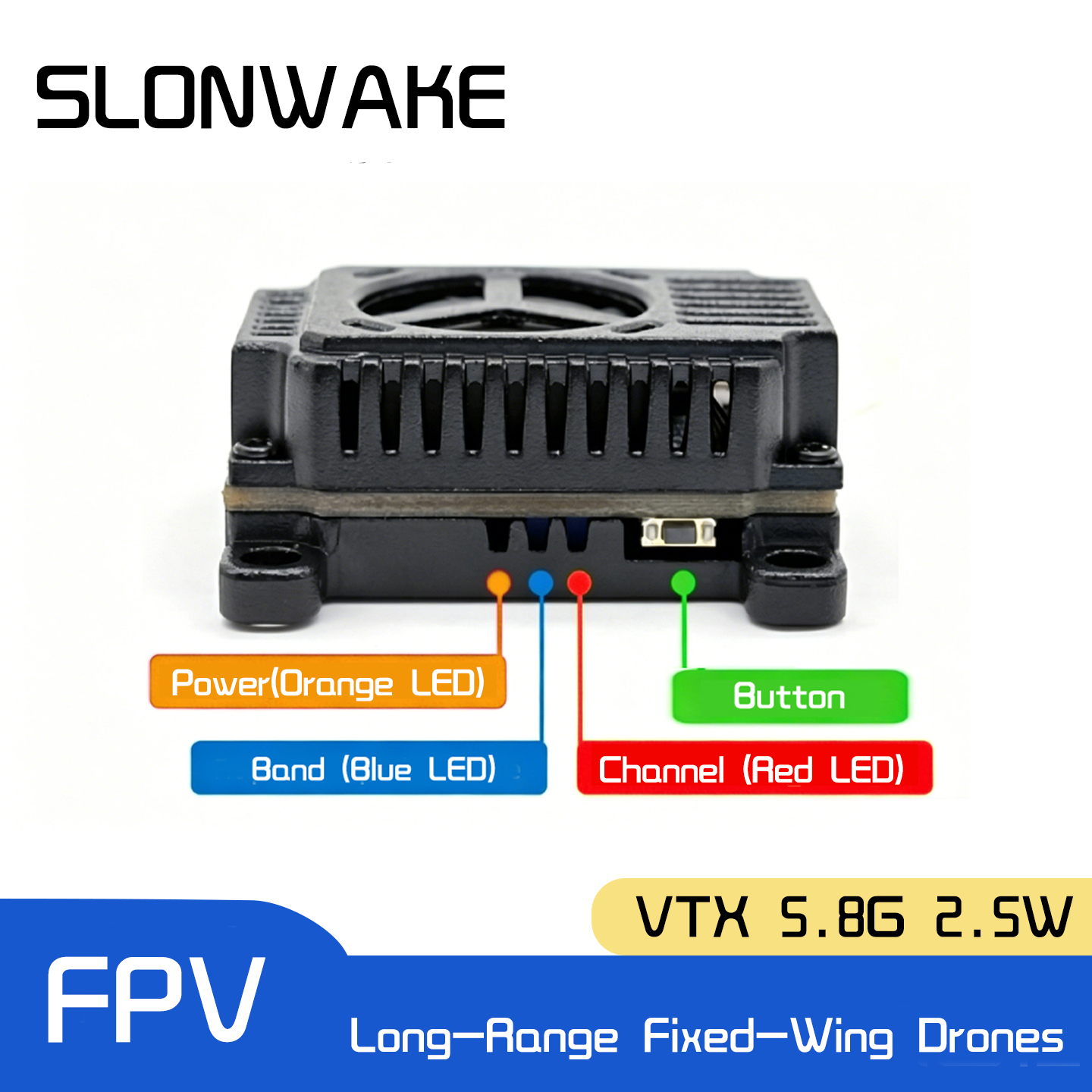 SLONWAKE 5.8G 48CH FPV Transmi - огляд і ціна Drone Receiver