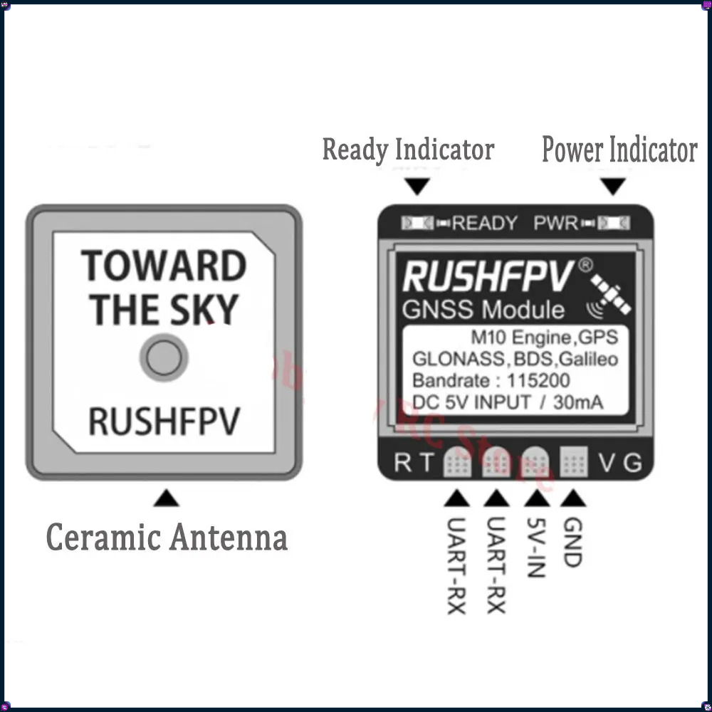 1-4Pcs RUSHFPV MINI M10 GPS Mo - огляд і ціна Drone Gps Module